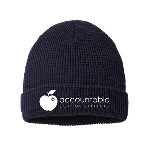 AHC School Staffing Waffle Cuffed Beanie